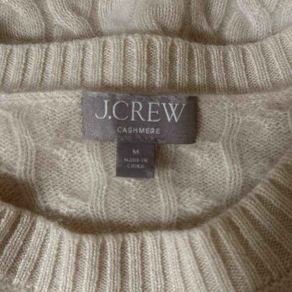 J. Crew Cashmere cable-knit crewneck sweater - Picture 4 of 7